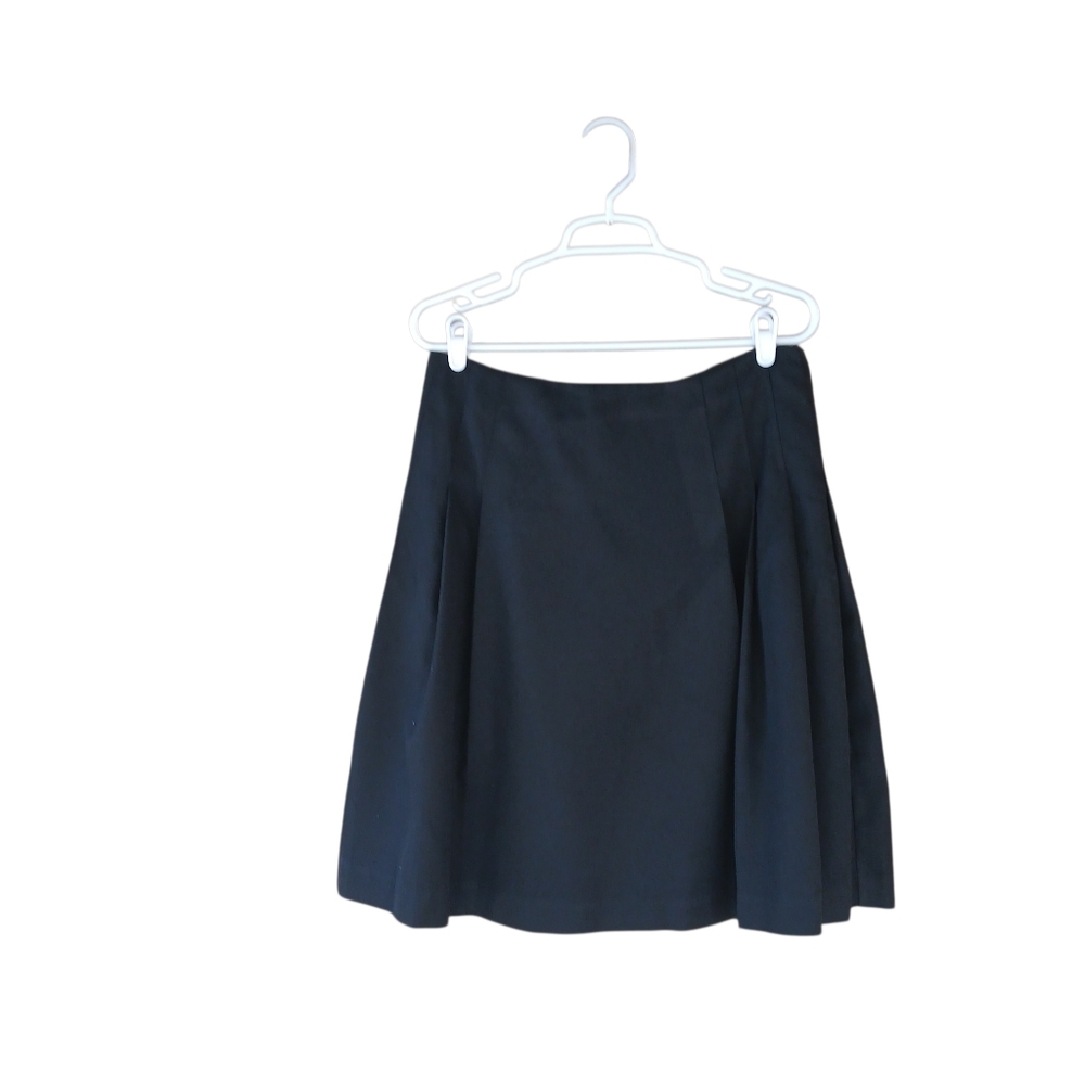 GAP Factory Black A Line Pleated Midi Skirt Size 8